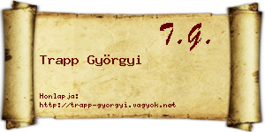 Trapp Györgyi névjegykártya